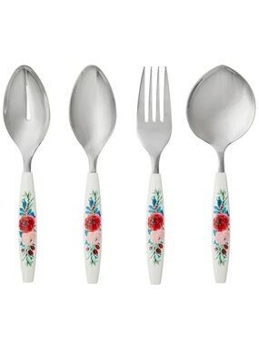 The Pioneer Woman Wishful Winter 4-Piece Holiday Serve Utensils Set:
